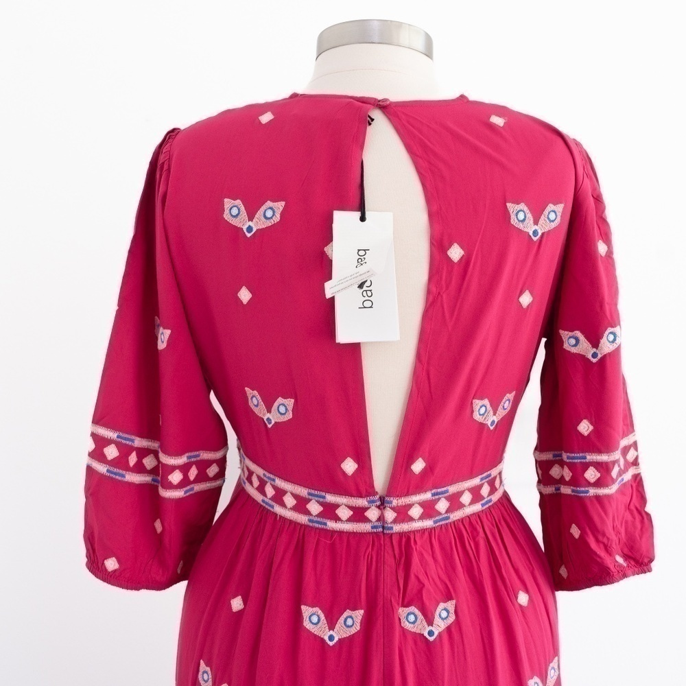 Ba&sh - Java Embroidered Boho Midi Dress - Picture 10 of 16